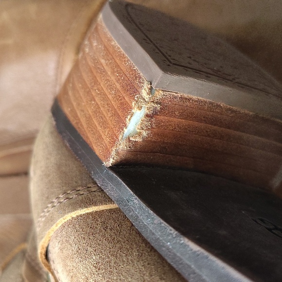 UGG Australia Darcie Tall Distressed Leather Riding Boots Buckle Women US 10 - Picture 17 of 17